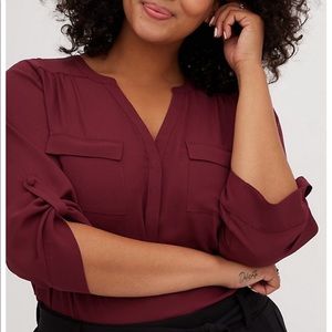 Harper - Zinfandel Georgette
Pullover Blouse